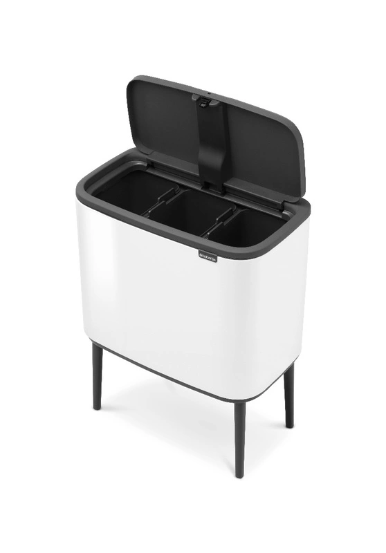 Brabantia - kosz na śmieci Bo Touch Bin 33L (3 x 11 ) biały