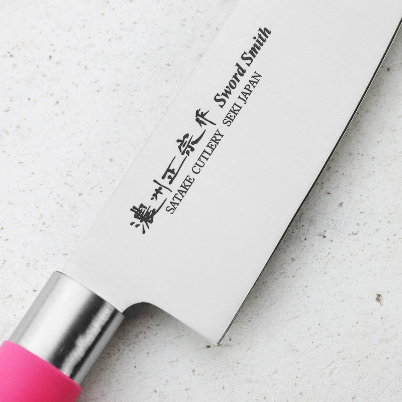 Satake - Macaron Pink Nóż Santoku 17 cm