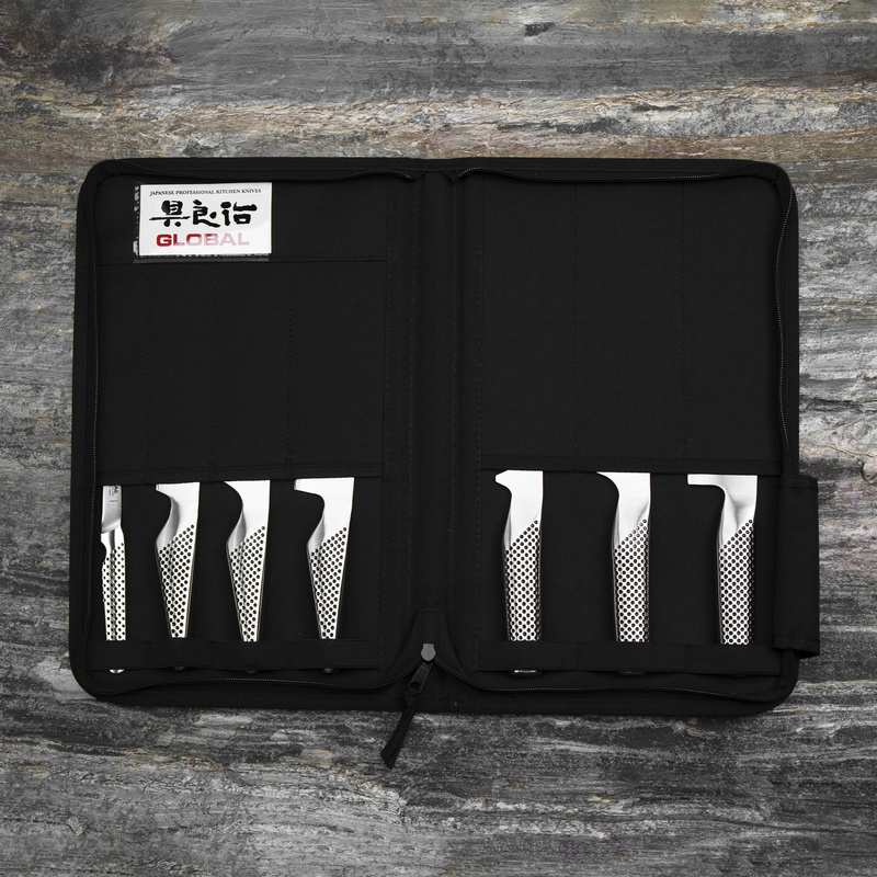 Global - Zestaw szefa kuchni 7 noży w etui
