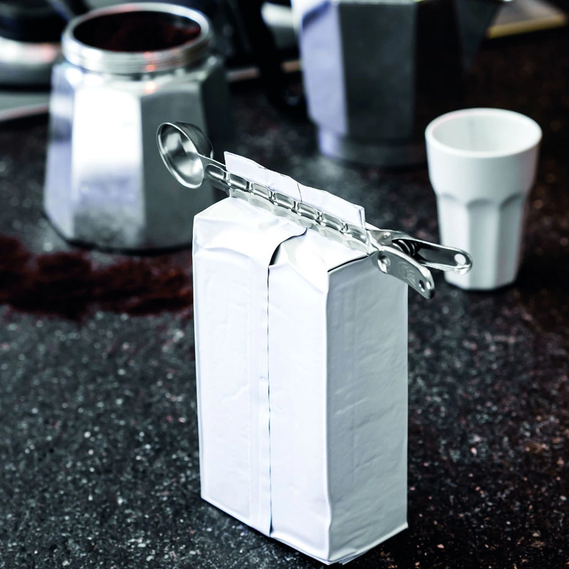 IDEALE - Łyżka do kawy z klipsem, stal nierdzewna