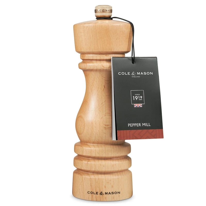 Cole & Mason - Młynek do pieprzu London Natural Beech 18 cm