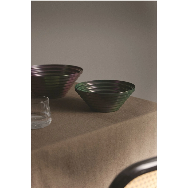 Alessi - kosz stalowy, fioletowo-zielony, 25 cm