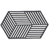 Zone Denmark - Podkładka pod naczynia Hexagon 24 cm Black