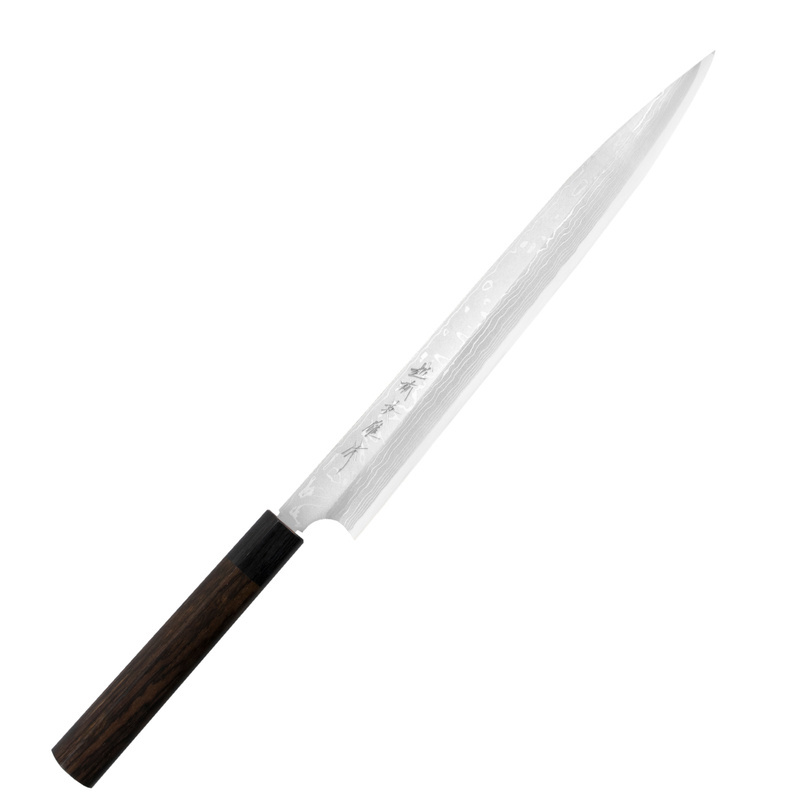 Hideo Kitaoka -  Shirogami Satin Damascus Nóż Yanagi 30cm