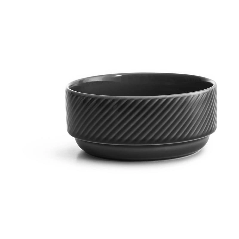 Sagaform - miska, szara, ceramika, śred. 17 x 7 cm Coffee & More