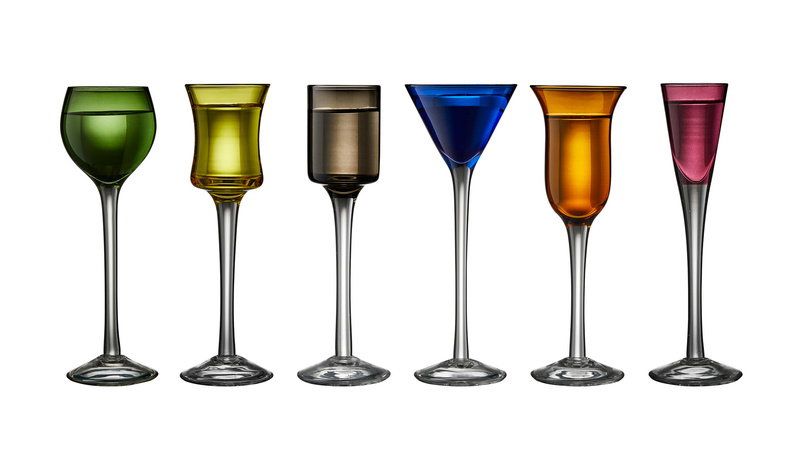Lyngby Glas - Kieliszki do wódki Aquavit 6 sztuk mix