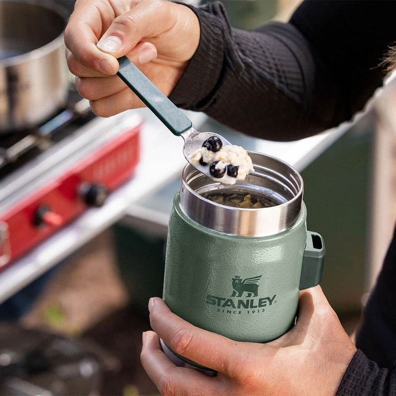 Stanley - Termos obiadowy ze sztućcem Hammartone Green 0,4 L zielony