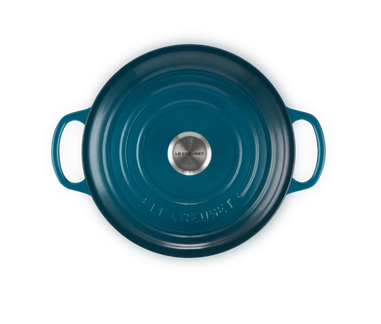 Le Creuset - brytfanna żeliwna emaliowana Signature okrągła 26 cm 5,3 l deep teal