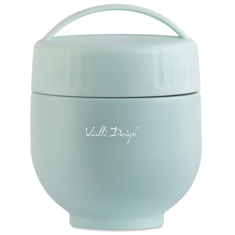 Vialli Design - Termos z pojemnikiem i łyżką Fuori 680 ml miętowy