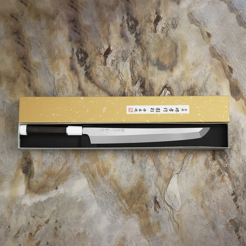 Sakai Takayuki - Kageuchi Honyaki Shirogami#2 Nóż Sakimaru Yanagiba 30 cm