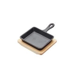 Kitchen Craft - Patelnia żeliwna prostokątna mini z deską do serwowania