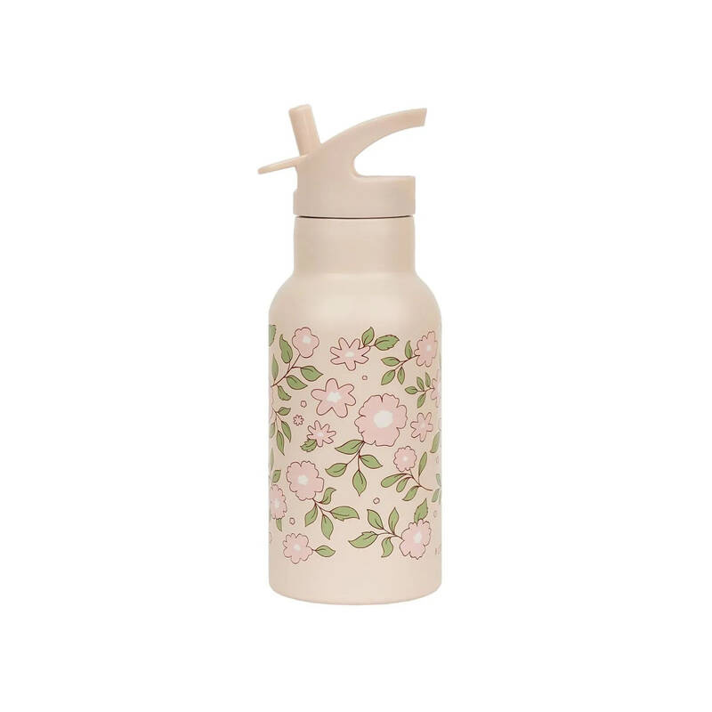 A Little Lovely Company - Kubek ze słomką dla dzieci BLOSSOMS PINK 350 ml
