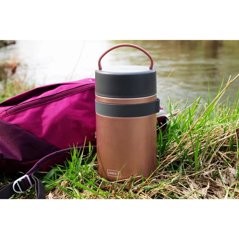 Lurch - pojemnik termiczny, śred. 10,5 x 23,5 cm, 0,8 l, różowe złoto Iso-Pot 2.0