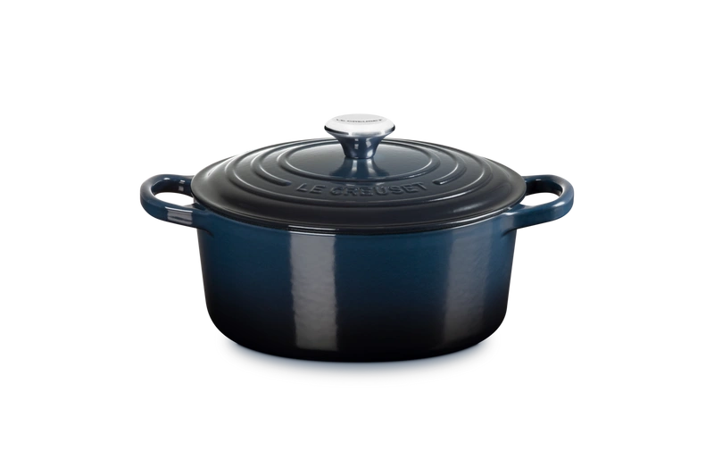 Le Creuset brytfanna żeliwna emaliowana Signature okrągła 22 cm 3,3l nuit