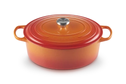 Le Creuset - brytfanna żeliwna emaliowana Signature owalna 33 cm 7,5 l płomienna