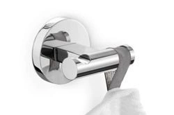 Zack - wieszak łazienkowypodwójny na ręcznik stal polerowana Scala