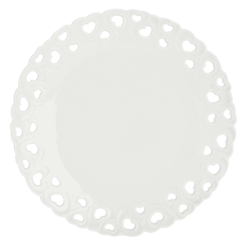 La Porcellana Bianca - zdobiona patera do ciasta 20 cm Valentino