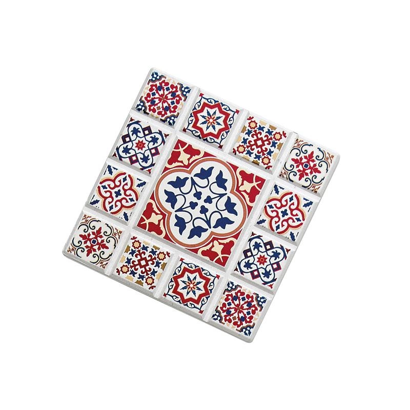 Zassenhaus - podkładka pod szklanki, ceramika/korek, 11 x 11 cm, kwiat Marrakesch