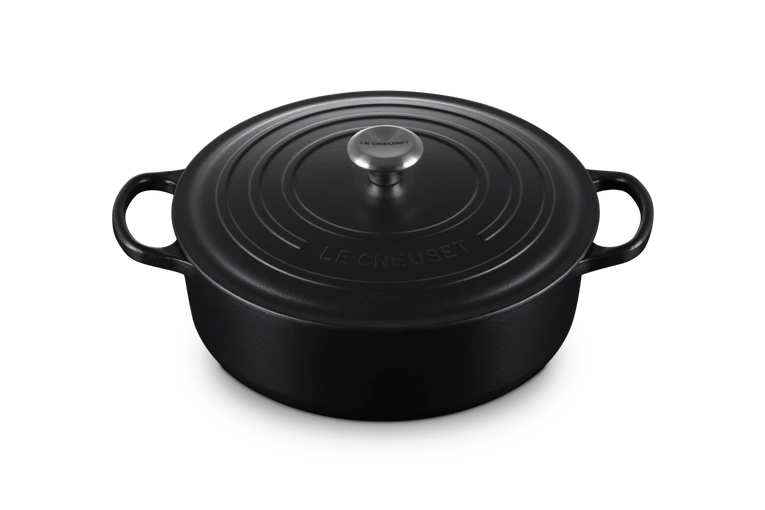 Le Creuset - garnek żeliwny emaliowany Gourmet 30 cm 6,2 l czarny mat