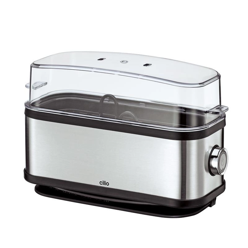 Cilio - urządzenie do gotowania jajek, na 3 jajka, stal nierdzewna/tworzywo sztuczne, 9 x 20 x 14 cm Classic