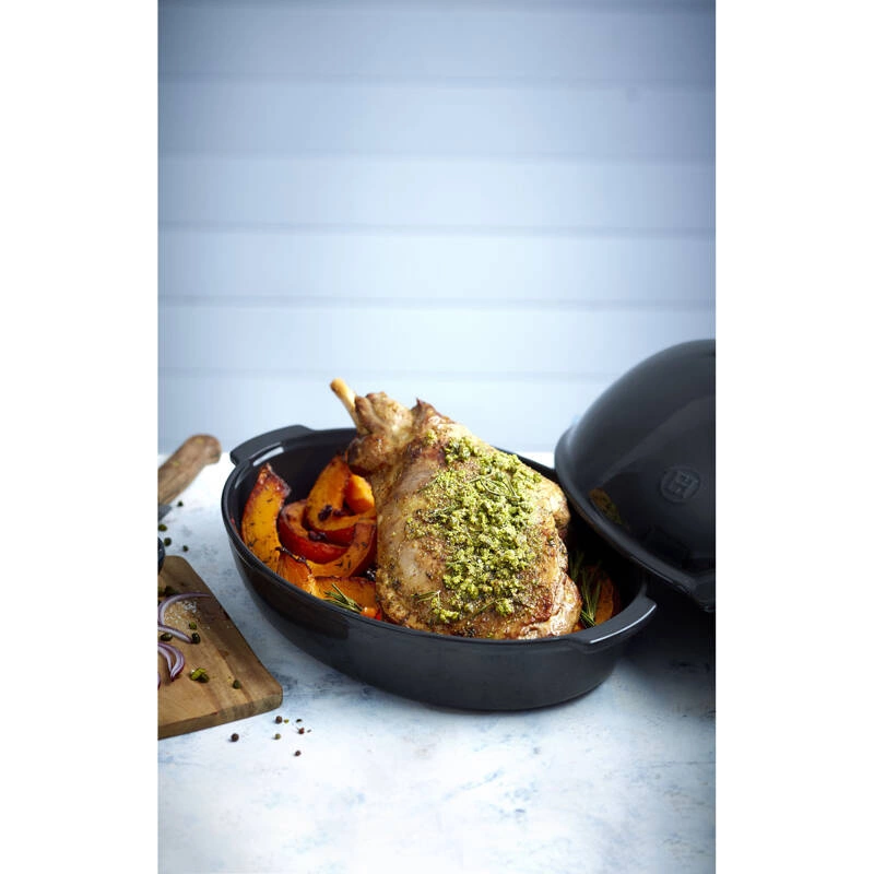 Emile Henry - Duże naczynie do pieczenia - 41,5 x 27,5cm 5l - czarny