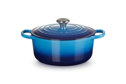Le Creuset - brytfanna żeliwna emaliowana Signature okrągła 26 cm 5,3 l lazur