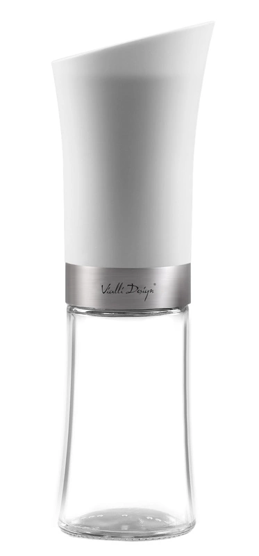 Vialli Design - Grawitacyjny młynek do soli i pieprzu elektryczny biały LIVIO