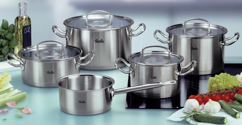 Garnki Fissler Original Profi Collection komplet ze szklanymi pokrywami