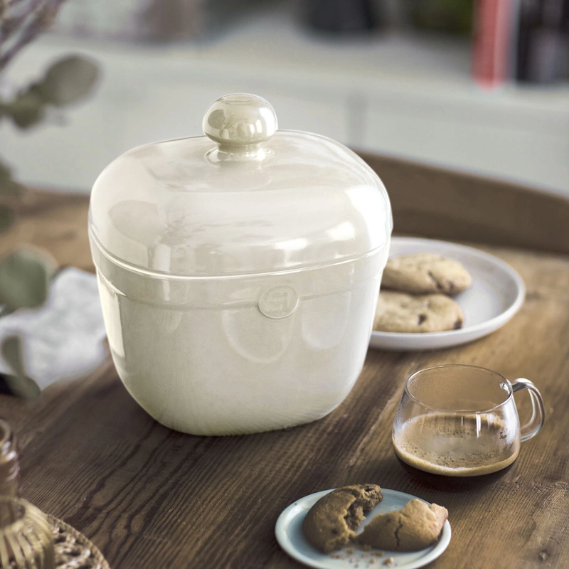 Emile Henry - Słoik na ciasteczka - kremowy