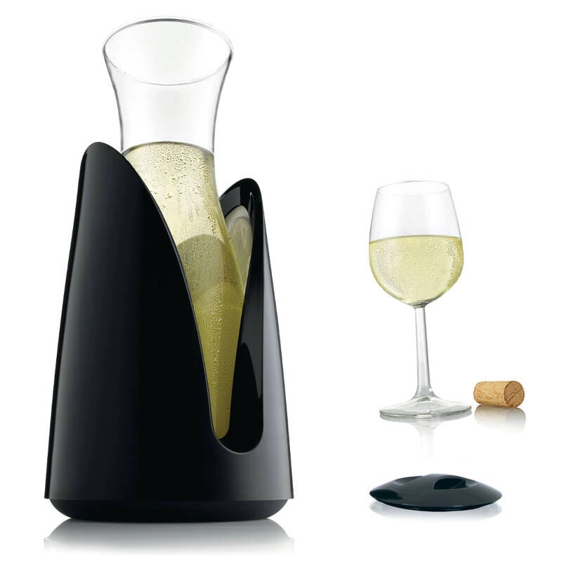 VACU VIN - Karafka chłodząca do wina czarnaczarny