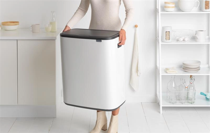 Brabantia - kosz na śmieci Bo Touch Bin 60L (2 x 30) biały
