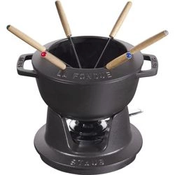 Staub - zestaw do fondue 18 cm, czarny
