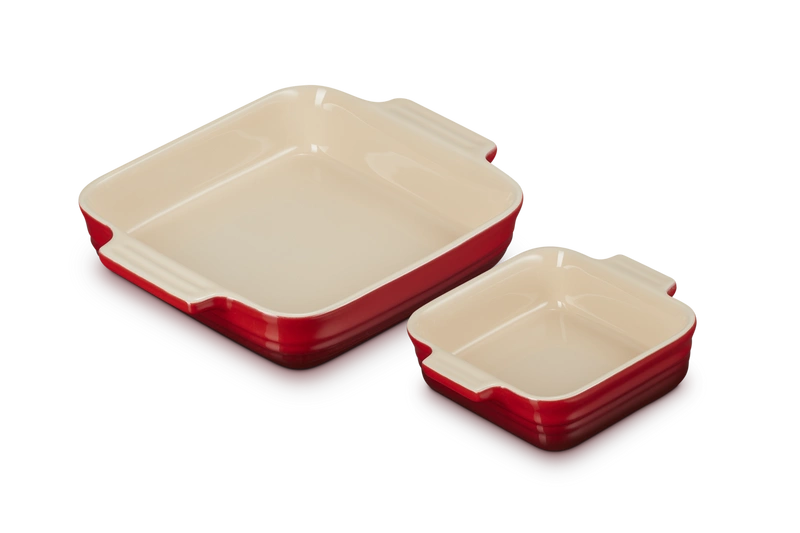 Le Creuset  - Zestaw 2 Form Kwadratowych do Zapiekania14 / 23 cm Płomienny