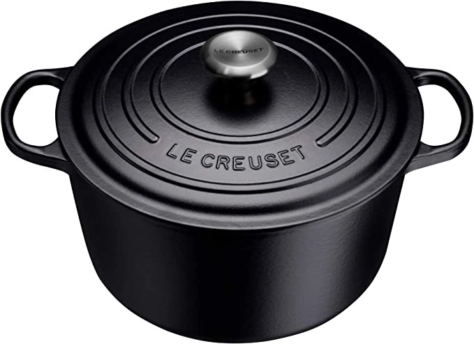 Le Creuset - garnek żeliwny emaliowany wysoki 5 l 24 cm czarny