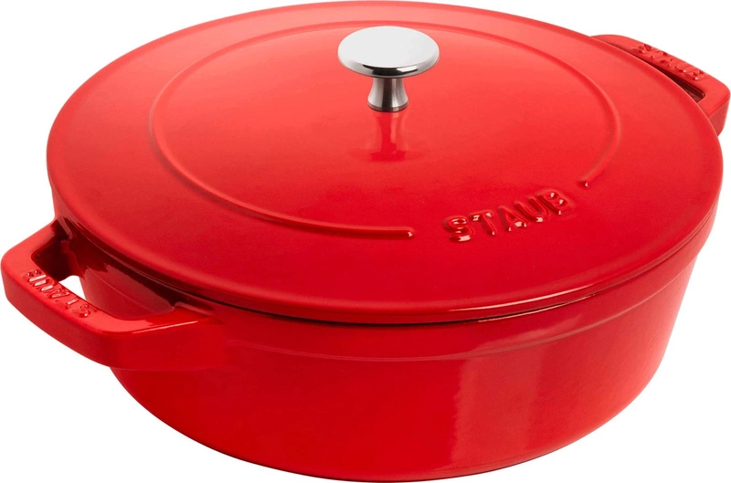 Staub - zestaw 3 naczyń żeliwnych+ pokrywka 24 cm czerwony