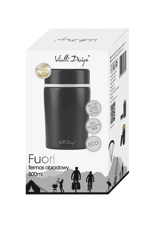 Vialli Design - Termos obiadowy 500ml FUORI grafitowy