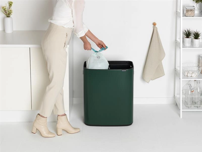 Brabantia - Kosz na śmieci Touch Bin BO 2x30L zielony Pine