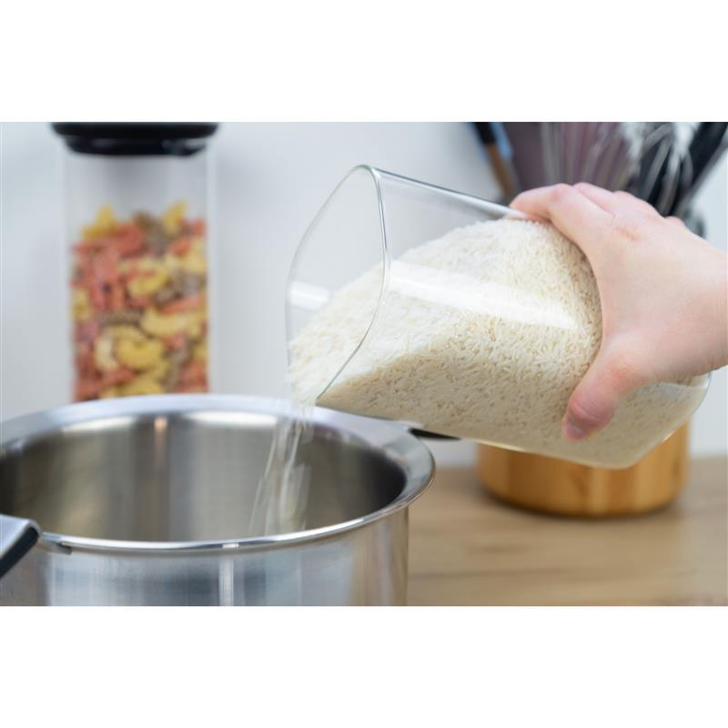 Lurch - pojemnik kuchenny, szkło borokrzemowe/stal nierdzewna, 1,1 l, 11 x 11 x 16 cm