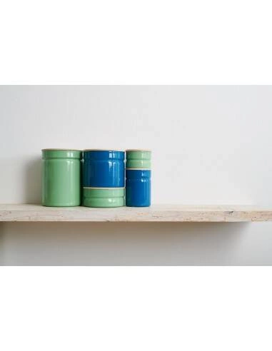 Riess - Pojemnik kuchenny niski z drewnianą pokrywą 0,6l Slow Green