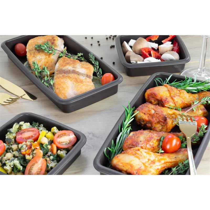 Lurch - silikonowe tacki do pieczenia, 4 szt., 11 x 11 cm (2 szt.), 24 x 11 cm (2 szt.) FlexiForm