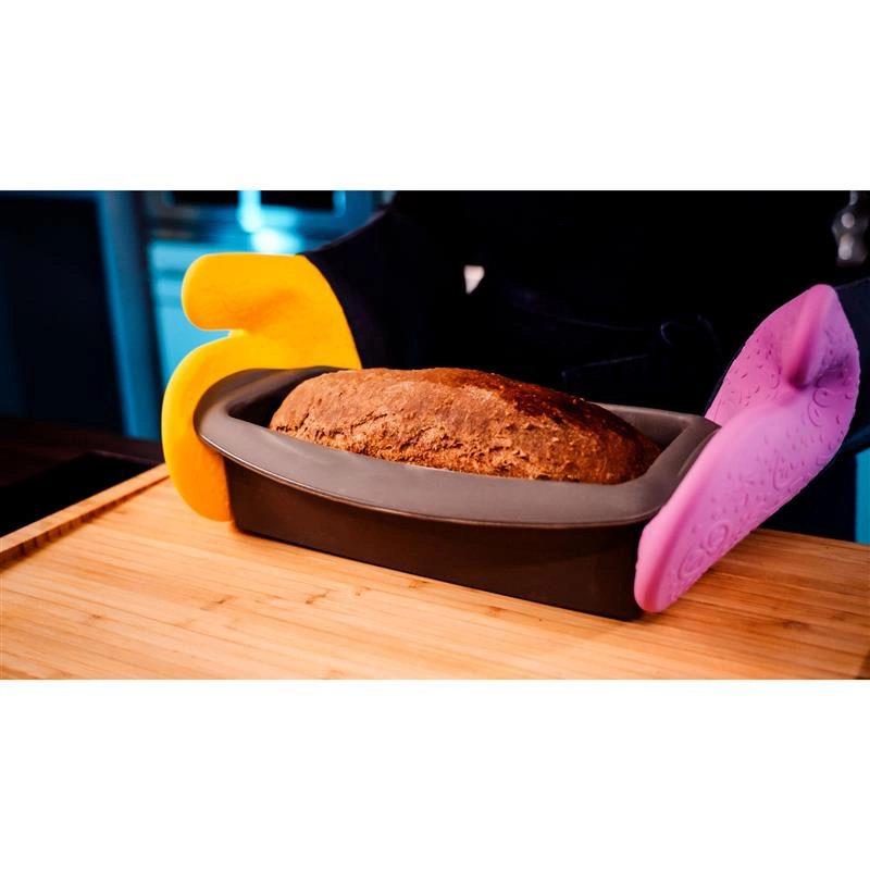 Lurch - rękawica kuchenna, silikon/bawełna/poliester, 34 x 19 cm, żółta