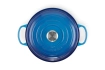 Le Creuset - garnek żeliwny emaliowany Signature okrągła 24 cm 5 l Azure