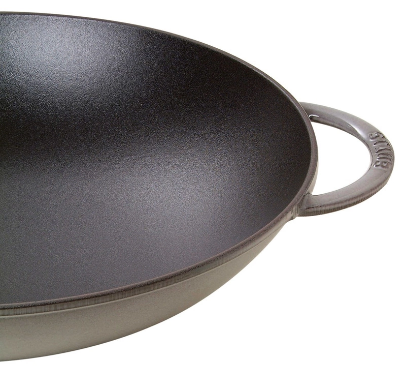 Staub - żeliwny wok szary 37 cm