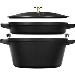 Staub - zestaw 2 naczyń + pokrywka 24 cm czarny