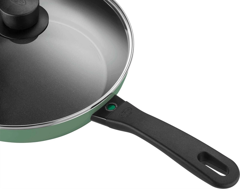 Ballarini - Indukcyjna patelnia sauté z pokrywką Caprera - 28 cm, Zielony