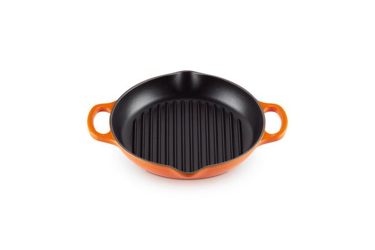 Le Creuset - patelnia żeliwna grillowa 25 cm Płomienna