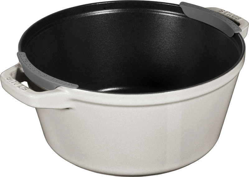 Staub - zestaw 3 naczyń żeliwnych+ pokrywka 24 cm truflowy