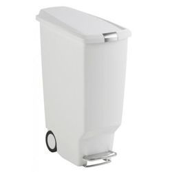 Simple Human - kosz  na śmieci 40 l pedałowy Slim biały