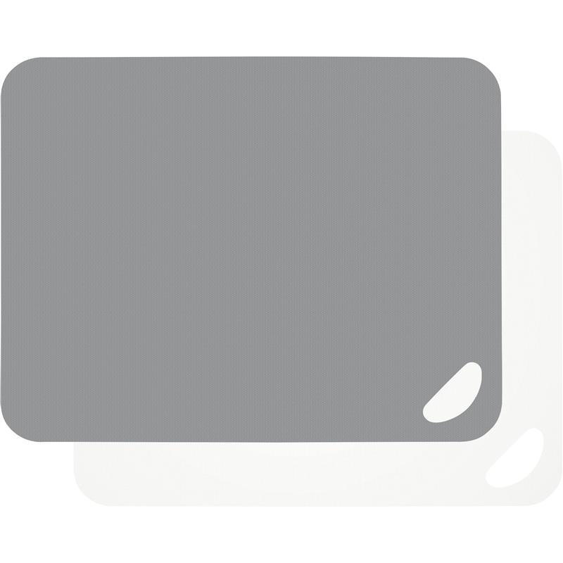 Lurch - deski do krojenia z tworzywa sztucznego, 2 szt., 38 x 29 cm, szara + biała