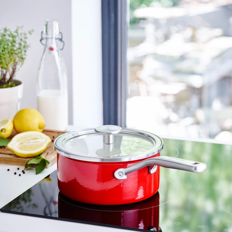 KitchenAid - Rondel emaliowany 2L 18 cm czerwony
